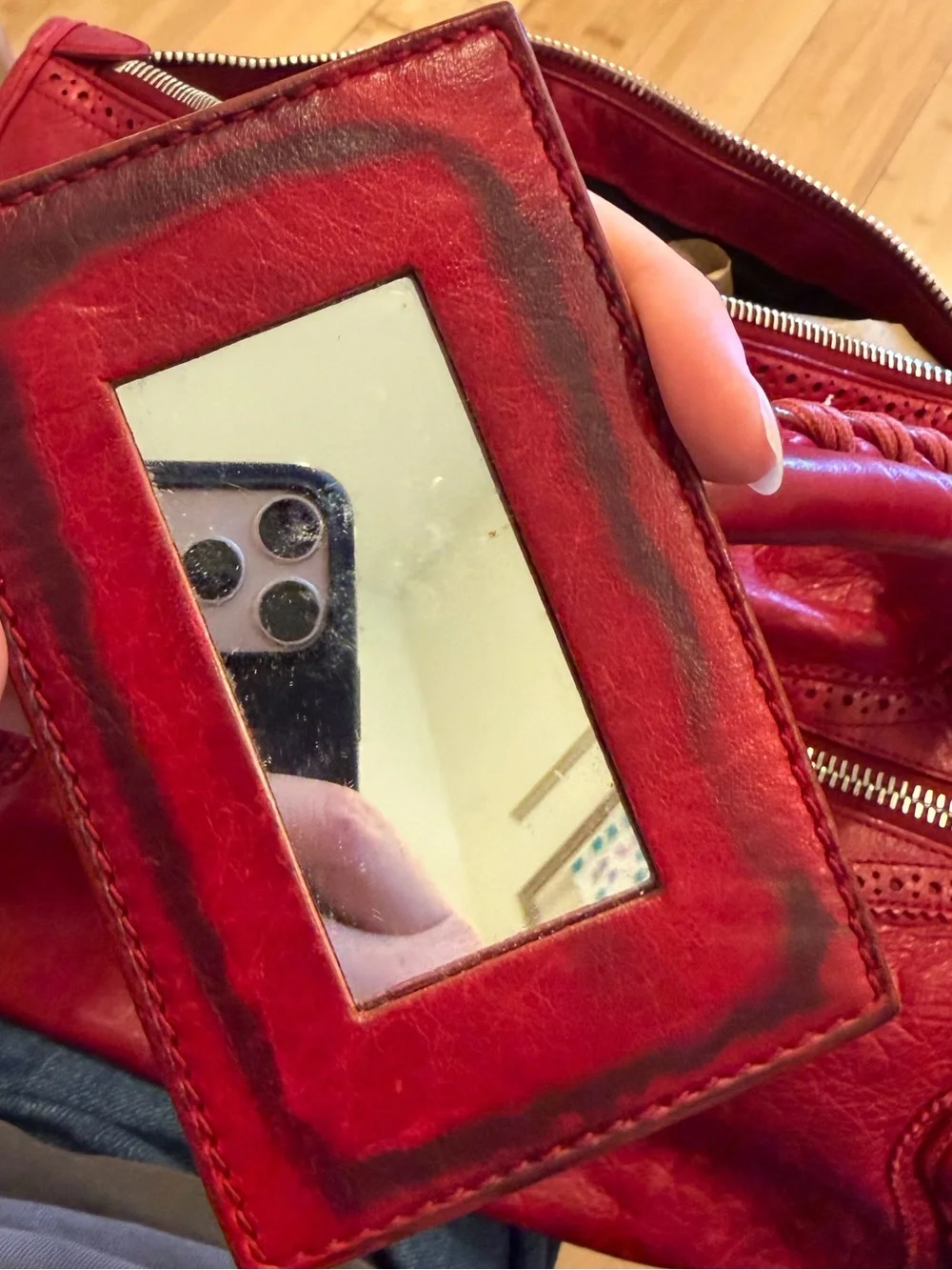 Balenciaga Citybag Giant Brogues Work Crimson red Vintage Y2K